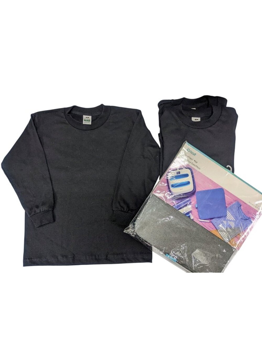 Cricut EasyPress Mat 12x12 Bundle Pro Club Youth Long Sleeve 3 Pack Shirts Small